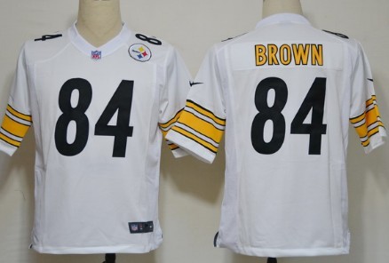 antonio brown white nike jersey