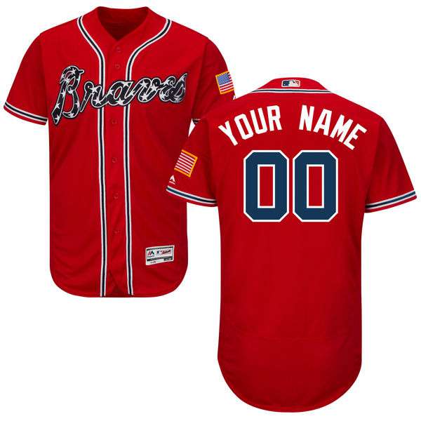 Mens Atlanta Braves Cream Customized Flexbase Majestic Mlb Collection