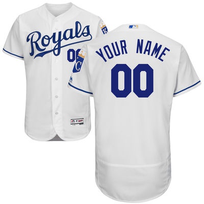 Men S Kansas City Royals Customized White Home 2016 Flexbase Majestic