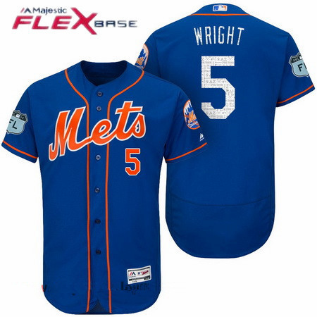 Vintage David Wright New York Mets Majestic Baseball Jersey White and Blue  XL