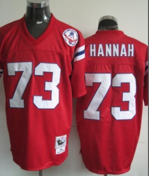 New England Patriots #73 John Hannah Red Throwback Jersey on sale,for  Cheap,wholesale from China