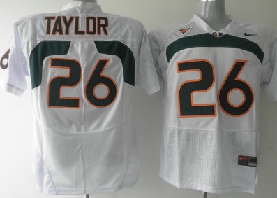 Miami Hurricanes #26 Taylor White Jersey 