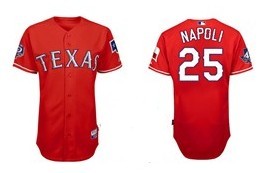 Texas Rangers #25 Mike Napoli Red Kids Jersey