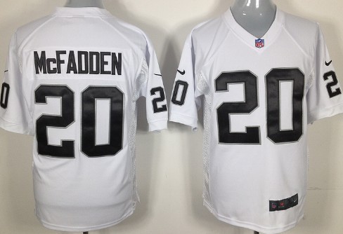 Nike Oakland Raiders #20 Darren McFadden White Game Jersey 