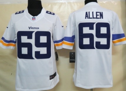 Nike Minnesota Vikings #69 Jared Allen 2013 White Limited Jersey 