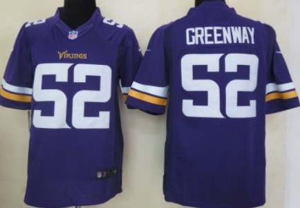 Nike Minnesota Vikings #52 Chad Greenway 2013 Purple Limited Jersey 