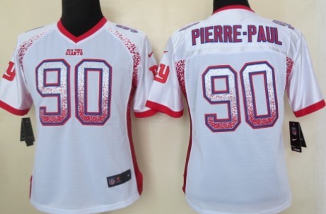Nike New York Giants #90 Jason Pierre-Paul Drift Fashion White Womens Jersey