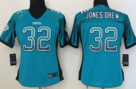 Nike Jacksonville Jaguars #32 Maurice Jones-Drew Drift Fashion Green Womens Jersey
