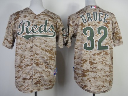 Cincinnati Reds #32 Jay Bruce 2014 Camo Kids Jersey 