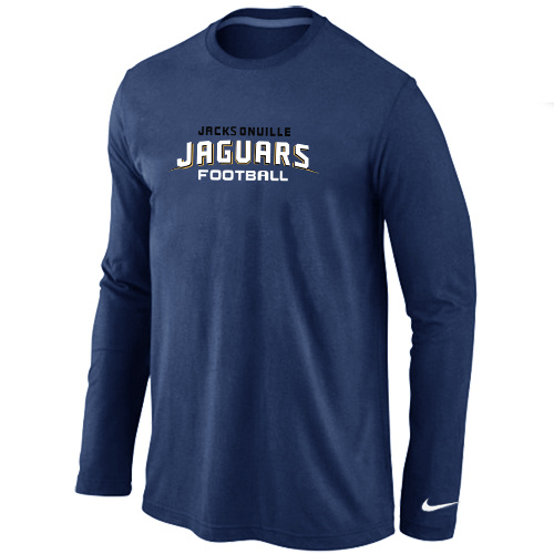 Nike Jacksonville Jaguars Authentic font Long Sleeve T-Shirt D.Blue
