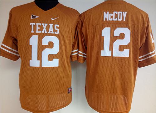 Men's Texas Longhorns 12 Colt McCoy Orange Nike College Jersey