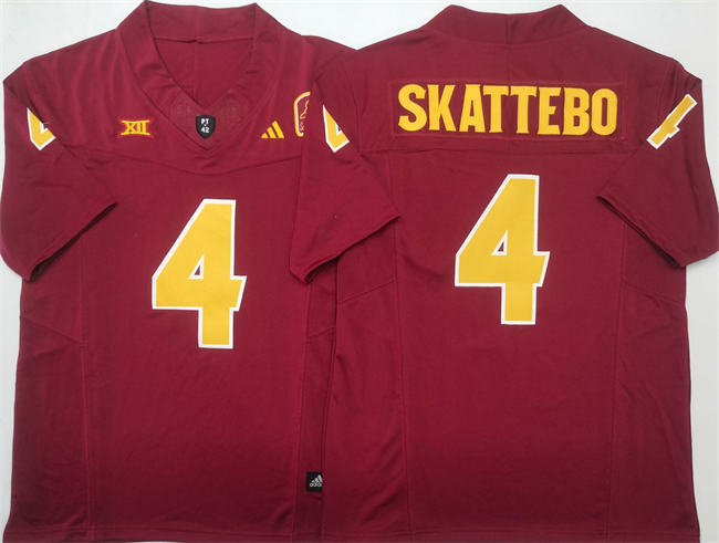 Men's Arizona State Sun Devils #4 Cam Skattebo Red 2025 F.U.S.E. Vapor Limited Stitched Jersey
