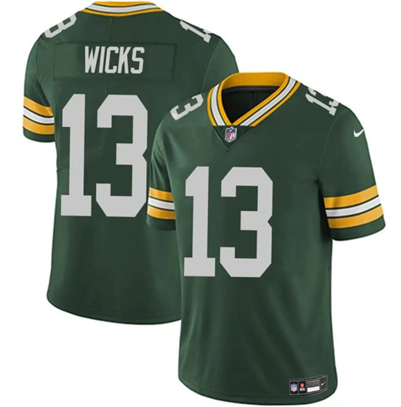 Men's Green Bay Packers #13 Dontayvion Wicks Green 2025 Vapor Untouchable Limited Football Stitched Jersey