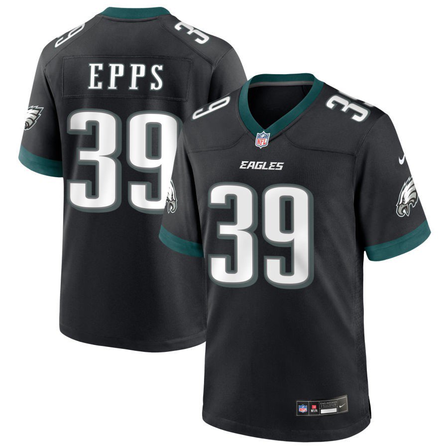 Men's Philadelphia Eagles #39 Marcus Epps Black 2025 Vapor Untouchable Limited Stitched Football Jersey