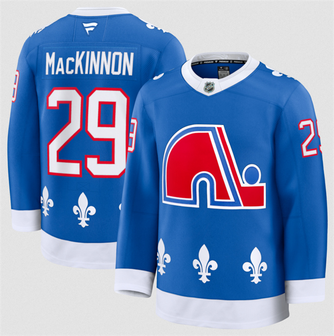 Men's Colorado Avalanche #29 Nathan MacKinnon Blue 2025 Alternate Stitched Jersey