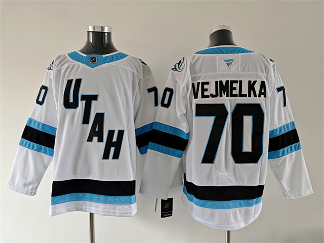 Men's Utah Mammoth #70 Karel Vejmelka White 2025 Stitched Jersey