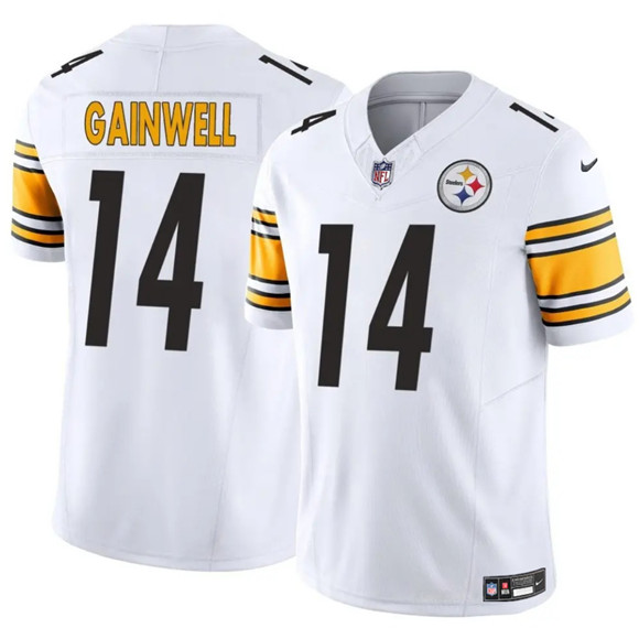 Men's Pittsburgh Steelers #14 Kenneth Gainwell White 2025 F.U.S.E. Vapor Limited Football Stitched Jersey