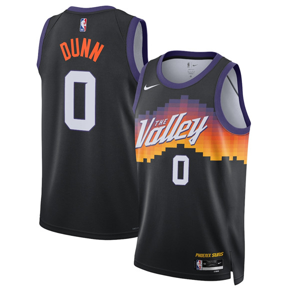 Men's Phoenix Suns #0 Ryan Dunn Black 2025-26 City Edition Stitched Basketball Jersey