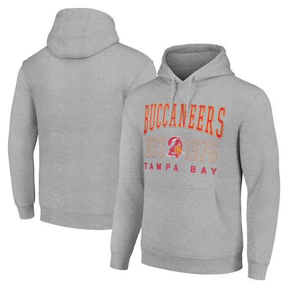 Men's Tampa Bay Buccaneers Gray Throwback Logo Pullover Hoodie