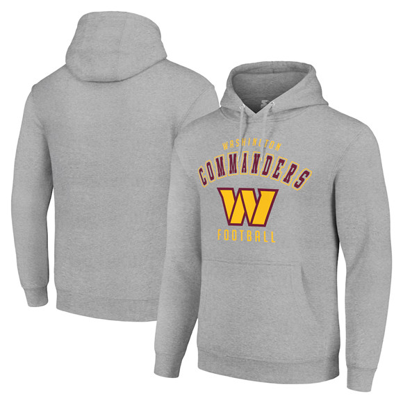 Men's Washington Commanders Gray Pullover Hoodie
