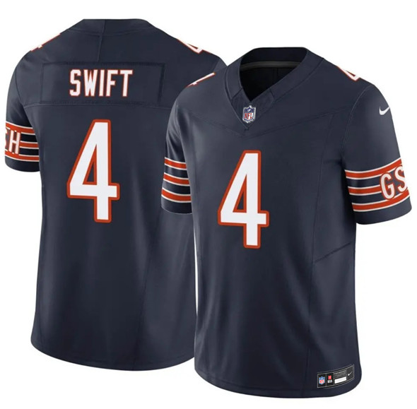 Men's Chicago Bears #4 D'Andre Swift Navy 2025 F.U.S.E. Vapor Untouchable Limited Football Stitched Jersey