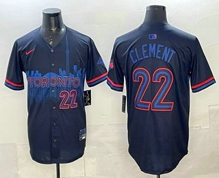 Men's Toronto Blue Jays #22 Ernie Clement Black City Limited Jersey