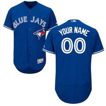 Men's Toronto Blue Jays Majestic Flex Base Authentic Collection Blue Custom Jersey