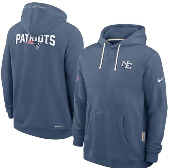 Men's New England Patriots Storm Blue “Rivalries” Pullover Hoodie