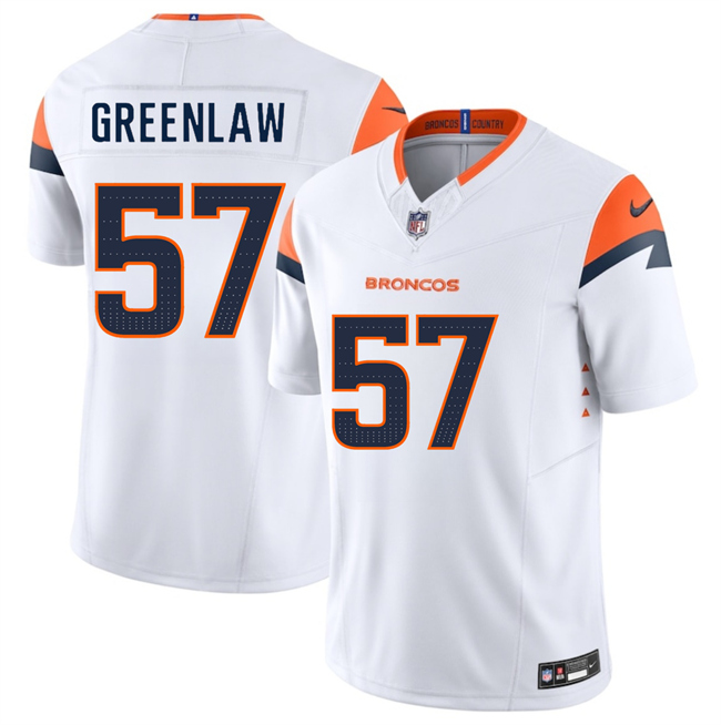 Men's Denver Broncos #57 Dre Greenlaw White 2025 F.U.S.E. Vapor Limited Football Stitched Jersey