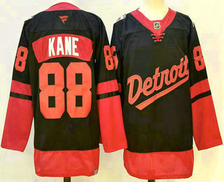 Men's Detroit Red Wings #88 Patrick Kane Black 2025 Stadium Series Stitched Jersey