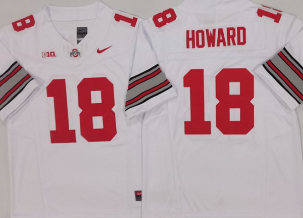 Men's Ohio State Buckeyes #18 Will Howard White 2025 F.U.S.E. Limited Stitched Jersey