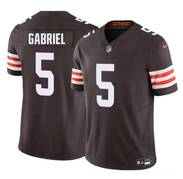 Men's Cleveland Browns #5 Dillon Gabriel 2025 Draft F.U.S.E. Vapor Limited Football Stitched Jersey