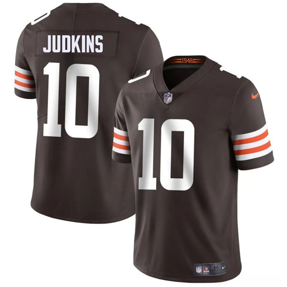 Men's Cleveland Browns #10 Quinshon Judkins Brown 2025 Vapor Limited Football Stitched Jersey