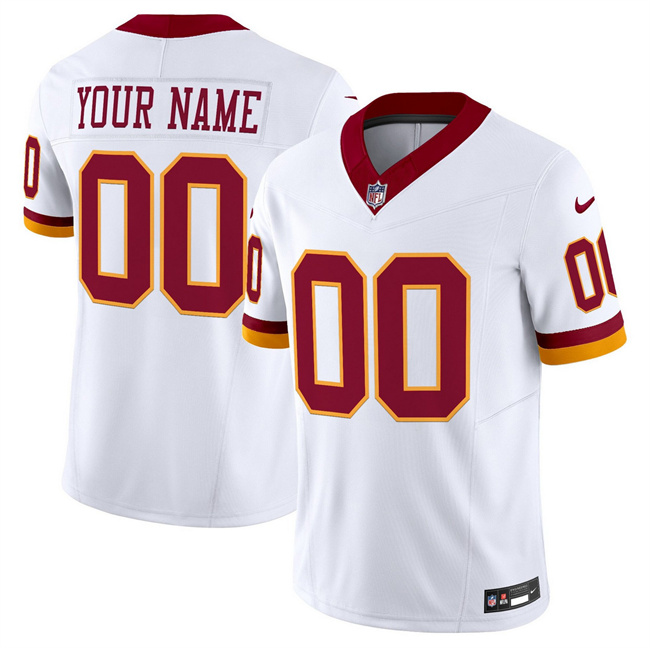 Men's Washington Commanders Active Player Custom White 2025 F.U.S.E. Throwback Vapor Limited Football Stitched Jersey