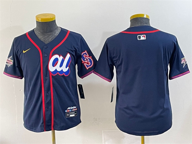 Youth American League Seattle Mariners Blank Navy 2025 All-Star Edition Limited Stitched Baseball Jersey