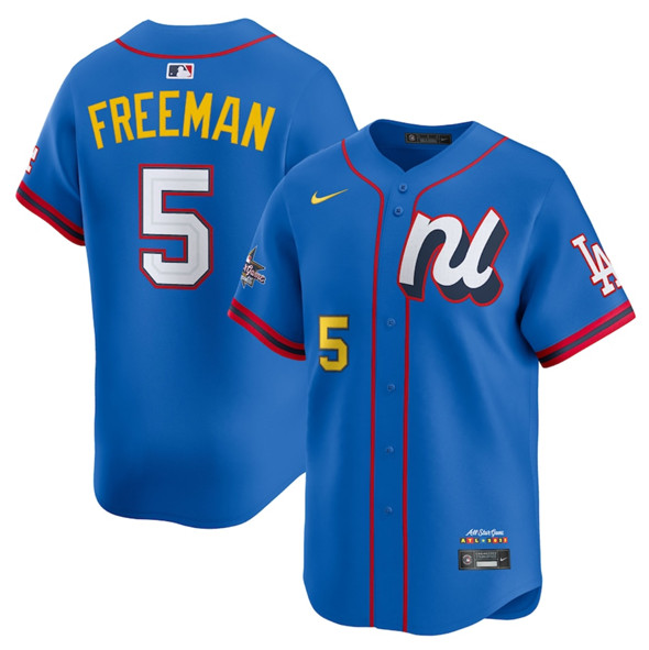 Men's National League #5 Freddie Freeman Blue 2025 All-Star Edition Limited Stitched Baseball Jersey