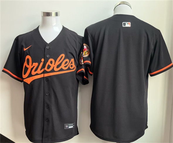 Men's Baltimore Orioles Blank Black 2025 Alternate Limited Stitched Baseball Jersey