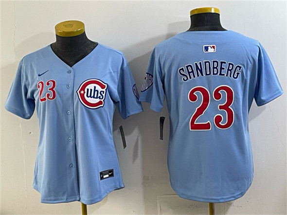 Youth Chicago Cubs #23 Ryne Sandberg Blue Limited Stitched Baseball Jersey