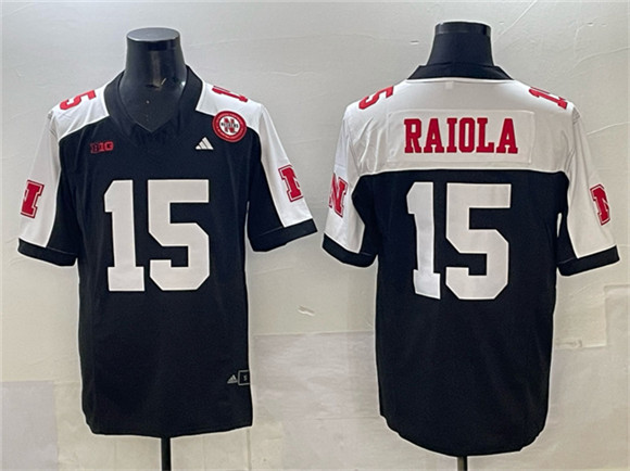 Men's Nebraska Cornhuskers #15 Dylan Raiola Black Alternate 2024 F.U.S.E. With Patch Vapor Limited Stitched Football Jersey