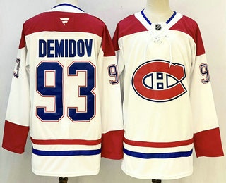Men's Montreal Canadiens #93 Ivan Demidov White Authentic Jersey