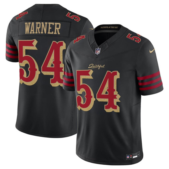 Men's San Francisco 49ers #54 Fred Warner Black 2025 F.U.S.E. “Rivalries” Vapor Limited Football Stitched Jersey