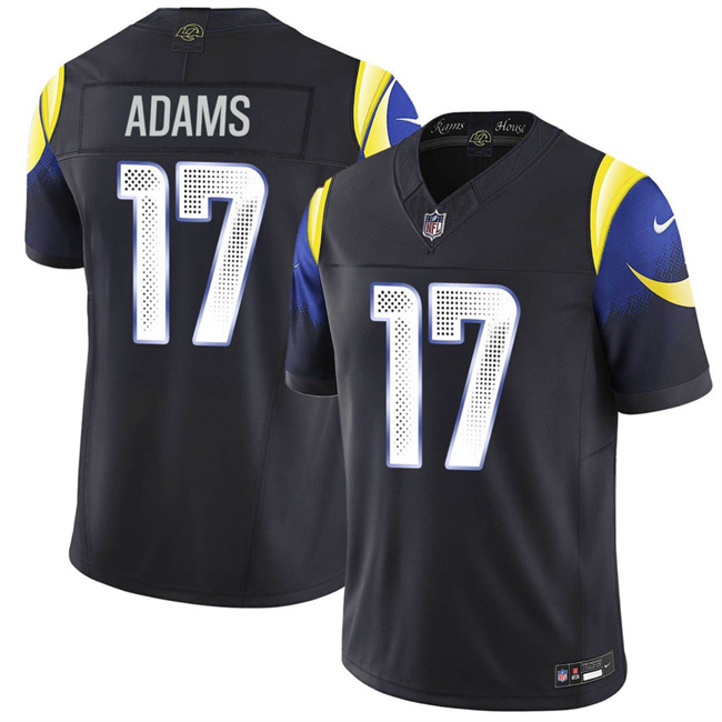 Men's Los Angeles Rams #17 Davante Adams midnight blue 2025 F.U.S.E. “Rivalries” Vapor Limited Stitched Football Jersey