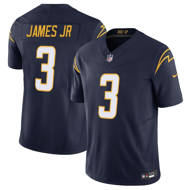 Men's Los Angeles Chargers #3 Derwin James JR Navy 2025 F.U.S.E Vapor Limited Stitched Football Jersey