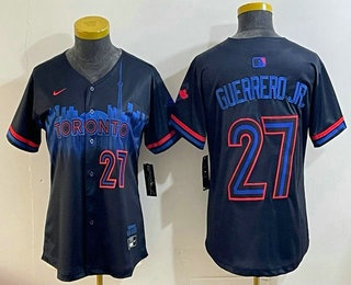 Women's Toronto Blue Jays #27 Vladimir Guerrero Jr Black 2024 City Connect Limited Jersey