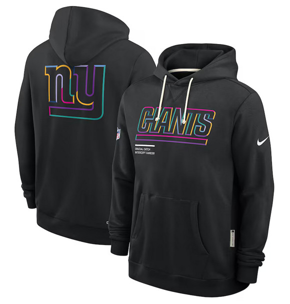 Men's New York Giants Black 2025 Crucial Catch Dri-FIT Hoodie