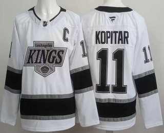 Men's Los Angeles Kings #11 Anze Kopitar White Authentic Jersey