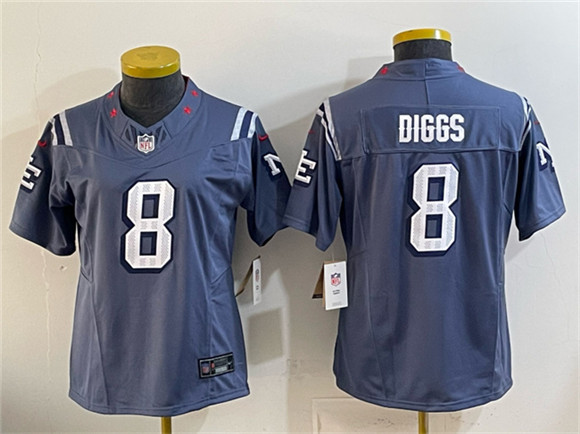 Youth New England Patriots #8 Stefon Diggs Navy 2025 “Rivalries” F.U.S.E Vapor Limited Football Stitched Jersey