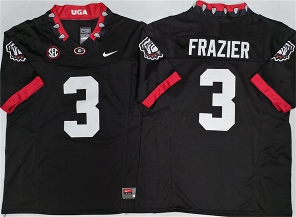 Men's Georgia Bulldogs #3 Nate Frazier Black 2025 F.U.S.E. Stitched Jersey