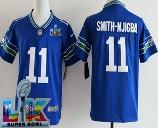Women's Seattle Seahawks #11 Jaxon Smith Njigba Limited Blue Super Bowl LX Vapor Vapor Jersey