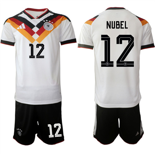 Men's Germany #12 NUBEL National Team FIFA x World Cup 2026 Home White On Field Jersey